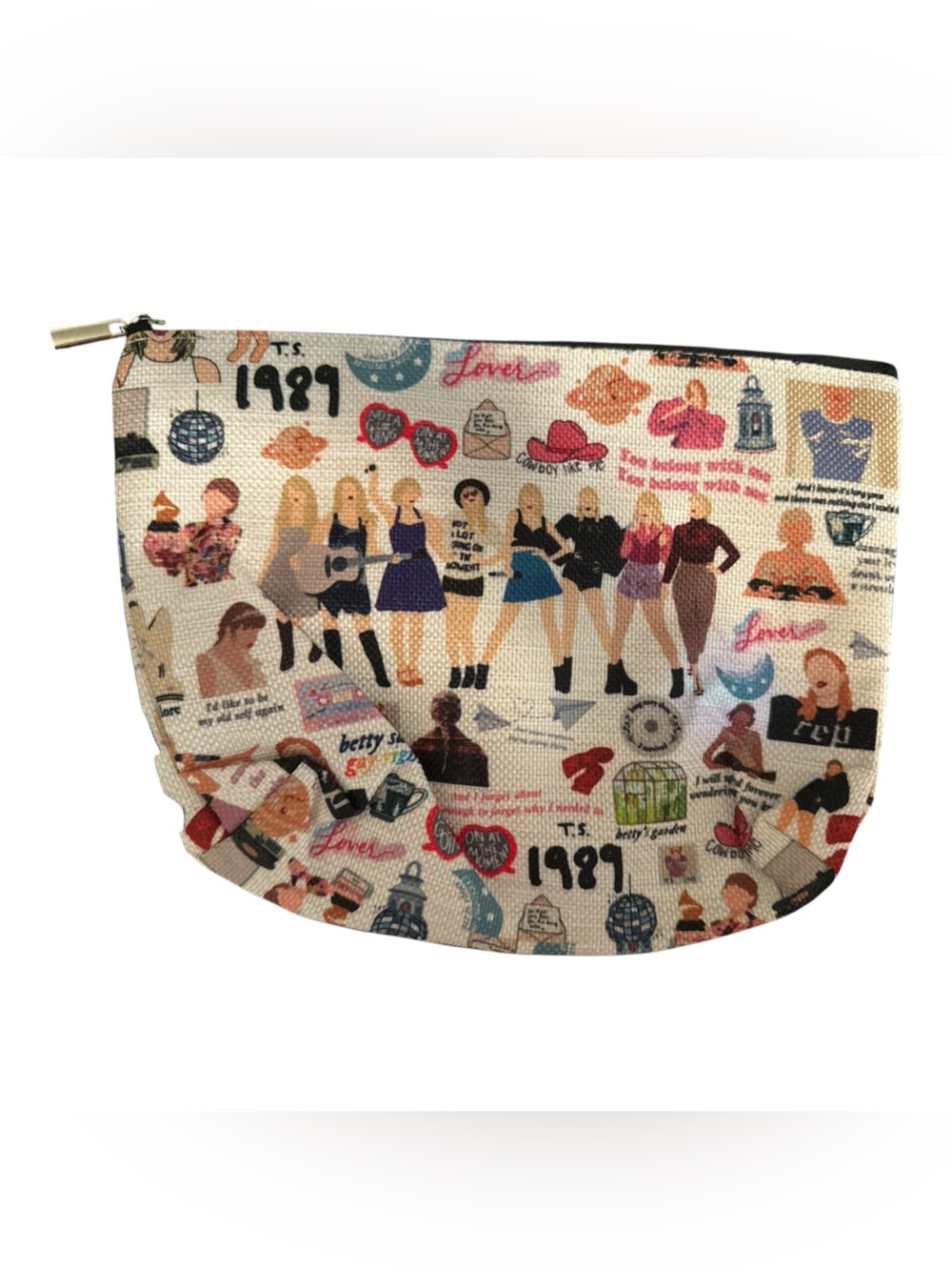 Taylor Swift "The Eras Tour" inspired cosmetic bag/ pencil case with zipper #B